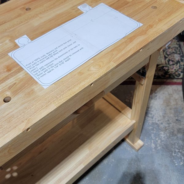 Table with template applied